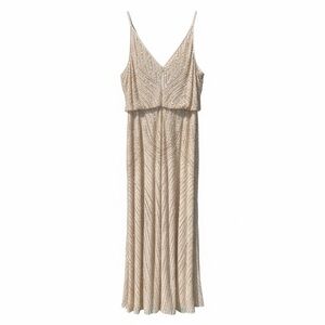 BHLDN Champagne Sequin Embellished Gown